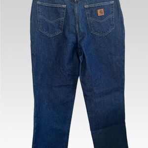 Carhartt Men's Relaxed Fit Dark Blue Jeans size 34X32 BRAND NEW